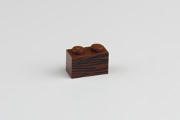 Zeige Details für 1 x 2 - Brick Reddish Brown - Holzoptik schwarz Bild von 1 x 2 - Brick Reddish Brown - Holzoptik schwarz
