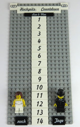 Zeige Details für Hochzeits - Countdown Platte Bild von Hochzeits - Countdown Platte