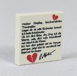 Bild von 2 x 2 - Fliese White - Trennungsgedicht