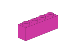 Zeige Details für 1 x 4 - Dunkelrosa Bild von 1 x 4 - Dunkelrosa