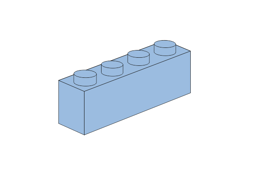Zeige Details für 1 x 4 - Mittelblau Bild von 1 x 4 - Mittelblau