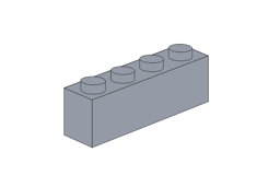 Zeige Details für 1 x 4 - Hellgrau Bild von 1 x 4 - Hellgrau