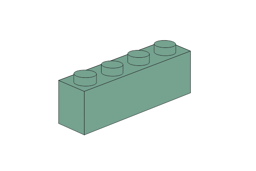 Zeige Details für 1 x 4 - Sandgrün Bild von 1 x 4 - Sandgrün