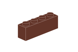 Zeige Details für 1 x 4 - Rötlichbraun Bild von 1 x 4 - Rötlichbraun