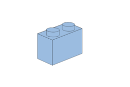 Zeige Details für 1 x 2 - Mittelblau Bild von 1 x 2 - Mittelblau