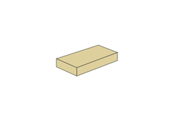 Zeige Details für 1x2 - Fliese Beige Bild von 1x2 - Fliese Beige