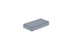 Zeige Details für 1x2 - Fliese Hellgrau Bild von 1x2 - Fliese Hellgrau