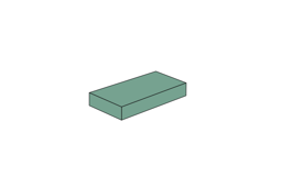 Zeige Details für 1x2 - Fliese Sandgrün Bild von 1x2 - Fliese Sandgrün