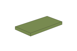 Zeige Details für 2x4 - Fliese Olive Bild von 2x4 - Fliese Olive