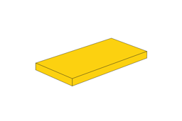 Zeige Details für 2x4 - Fliese Gelb Bild von 2x4 - Fliese Gelb