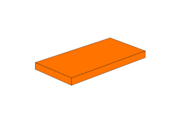 Bild von 2x4 - Fliese Orange