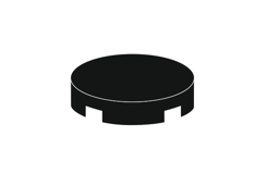 Zeige Details für Rund 2x2 - Fliese Black Bild von Rund 2x2 - Fliese Black