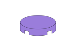 Zeige Details für Rund 2x2 - Fliese Medium Lavender Bild von Rund 2x2 - Fliese Medium Lavender