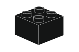 Zeige Details für Duplo 2 x 2 - Schwarz Bild von Duplo 2 x 2 - Schwarz