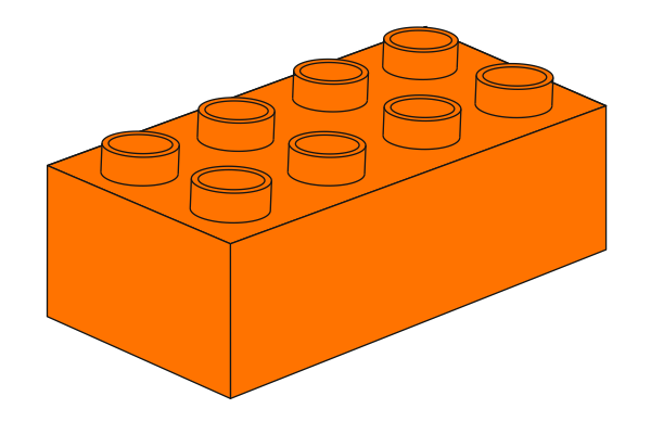 εικόνα του Duplo 2 x 4 - Orange