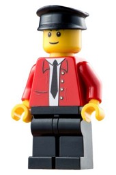 Zeige Details für Lokführer Minifigur Bild von Lokführer Minifigur