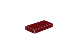 Zeige Details für 1 x 2 - Fliese Dark Red Bild von 1 x 2 - Fliese Dark Red