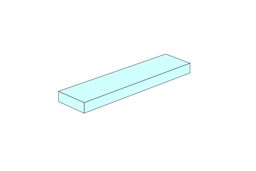 Zeige Details für 1 x 4 - Fliese Light Aqua Bild von 1 x 4 - Fliese Light Aqua