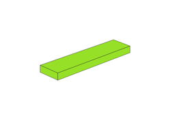 Zeige Details für 1 x 4 - Fliese Lime Bild von 1 x 4 - Fliese Lime