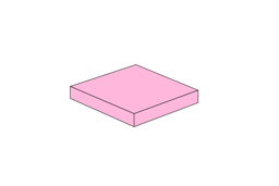 Bild von 2 x 2 - Fliese Pink