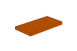 Zeige Details für 2x4 - Fliese Dunkelorange Bild von 2x4 - Fliese Dunkelorange