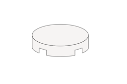 Zeige Details für Rund 2x2 - Fliese Weiß Bild von Rund 2x2 - Fliese Weiß