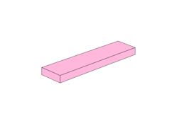 Zeige Details für 1 x 4 - Fliese Rosa Bild von 1 x 4 - Fliese Rosa