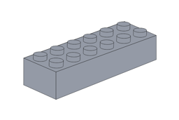 Zeige Details für 2 x 6 - Light Bluish Gray Bild von 2 x 6 - Light Bluish Gray