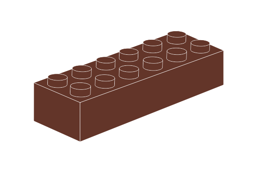Zeige Details für 2 x 6 - Reddish Brown Bild von 2 x 6 - Reddish Brown