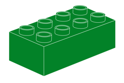 Zeige Details für Noppenstein 2 x 4 Grün Bild von Noppenstein 2 x 4 Grün