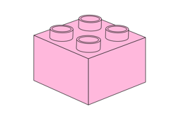 Zeige Details für Noppenstein 2 x 2 Rosa Bild von Noppenstein 2 x 2 Rosa