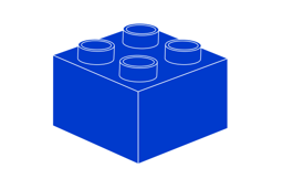Zeige Details für Noppenstein 2 x 2 Blau Bild von Noppenstein 2 x 2 Blau