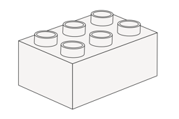 Bild von Noppenstein 2 x 3 Weiß