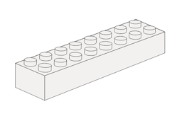 Zeige Details für - 2 x 8 -  Stein weiß Bild von - 2 x 8 -  Stein weiß