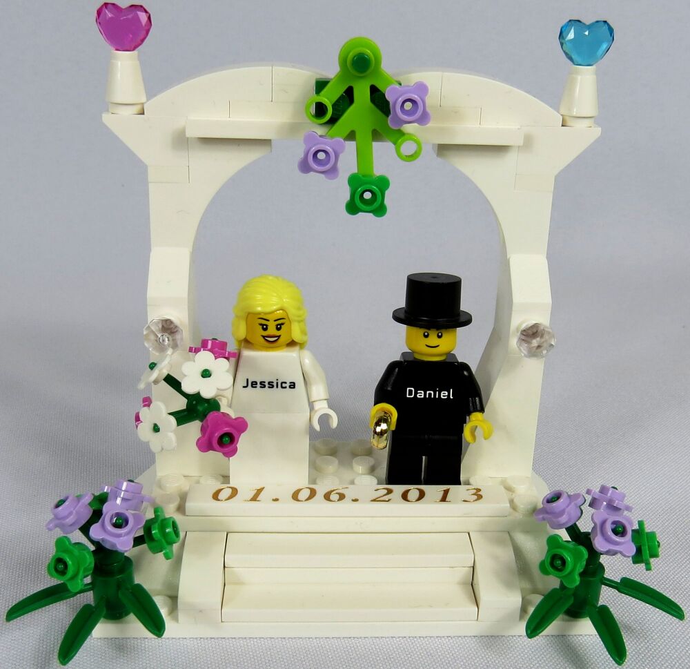 Afbeelding van #LEGO® Hochzeits-Set mit gravierten Minifiguren 40165