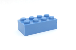 Zeige Details für - 2x4 Stein Hellblau Bild von - 2x4 Stein Hellblau