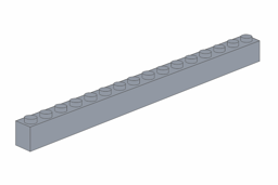 Zeige Details für 1 x 16 - Light Bluish Gray  Bild von 1 x 16 - Light Bluish Gray