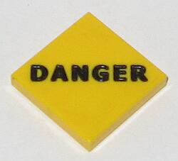 Bild av 2 x2  -  Fliese gelb - Danger