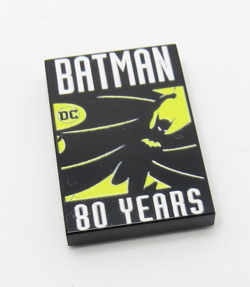 Bat 80 Years 2 x 3 - Fliese Black の画像