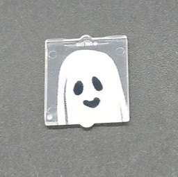 Süßes Geistermotiv auf quadratischem Anhänger Bild von Geist Fenster mini 1x2x2