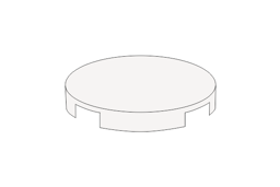 Zeige Details für Rund 3 x 3 - Fliese White Bild von Rund 3 x 3 - Fliese White