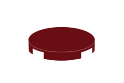 Zeige Details für Rund 3 x 3 - Fliese Dark Red Bild von Rund 3 x 3 - Fliese Dark Red