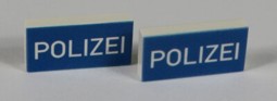 Zeige Details für 1 x 2 - Fliese White - Polizei Bild von 1 x 2 - Fliese White - Polizei