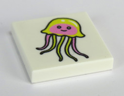 Zeige Details für 2 x 2 - Fliese Qualle Bild von 2 x 2 - Fliese Qualle