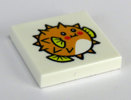 Zeige Details für 2 x 2 - Fliese Kugelfisch Bild von 2 x 2 - Fliese Kugelfisch