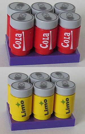 Obraz Cola & Limo Sixpacks aus LEGO® Steine