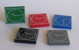 Zeige Details für 2 x 2 - Fliese - Uhr White Bild von 2 x 2 - Fliese - Uhr White