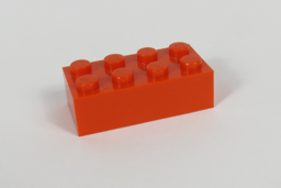 Bild von - 2x4 Stein dunkel  Orange