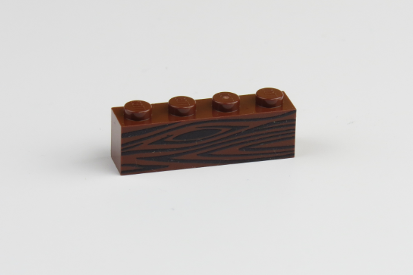 Kuva 1 x 4 - Brick Reddish Brown - Holzoptik schwarz