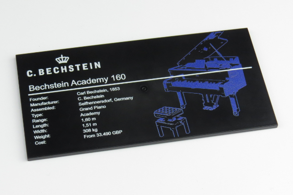 รูปภาพของ P003 / Plakette Lego Piano, Konzertflügel 21323